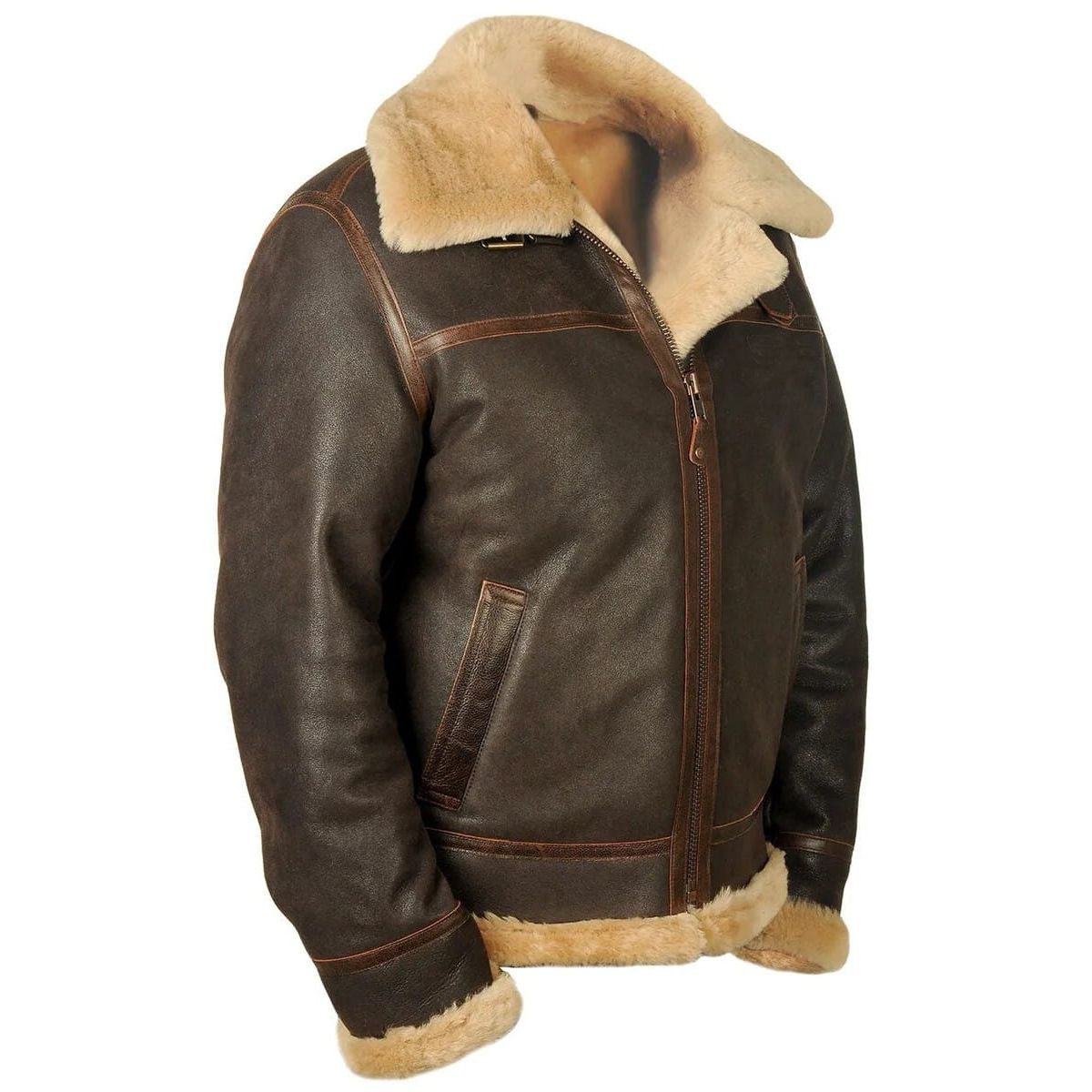 Men’s Shearling Aviator Leather Jacket